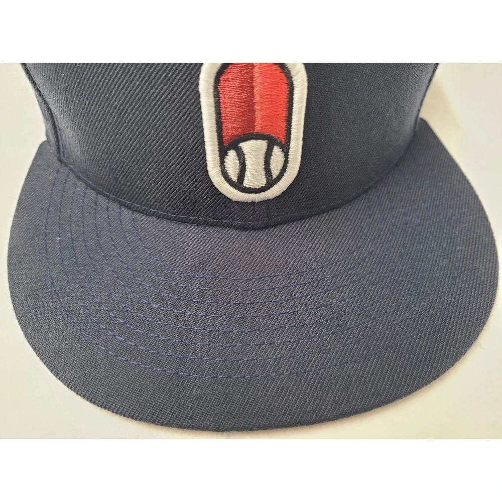 Baseballism Home Run Derby Dropping Bombs Fitted (Seems 7 3/8) Hat Cap Men Blue‎
